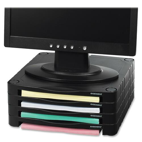 Exponent Microport Stackable Monitor Riser - Up to 17" Screen Support12.20" (310 mm) Width - Black = EXM56208