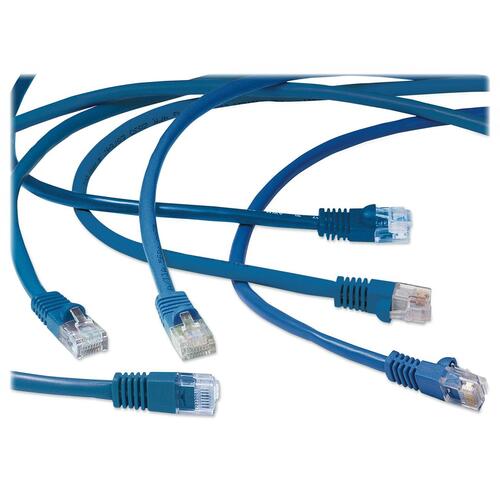 Exponent Microport Cat.5e Network Patch Cable - 7 ft Category 5e Network Cable for Network Device - First End: 1 x RJ-45 - Male - Second End: 1 x RJ-45 - Male - Patch Cable - Gold Plated Contact - Blue - 1 Each = EXM57277