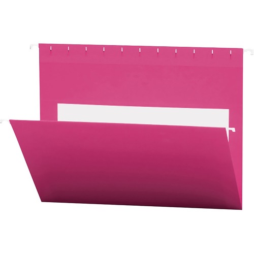 Smead Letter Recycled Hanging Folder - 8 1/2" x 11" - Paper - Dark Pink - 10% Recycled - 25 / Box