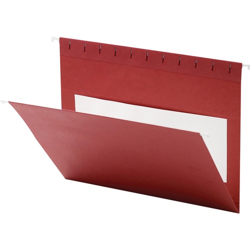 Smead Flex-I-Vision Letter Recycled Hanging Folder - 8 1/2" x 11" - Paper - Maroon - 1 Pack