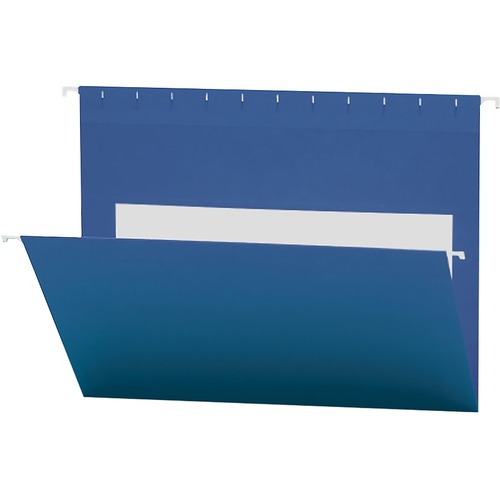 Smead Flex-I-Vision Letter Recycled Hanging Folder - 8 1/2" x 11" - Paper - Navy - 10% Recycled - 25 / Box