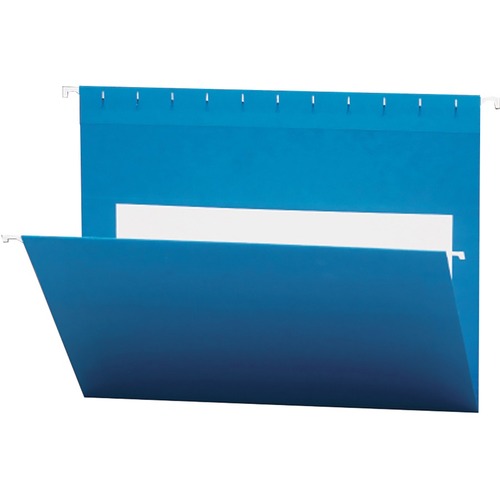 Smead Flex-I-Vision Letter Recycled Hanging Folder - 8 1/2" x 11" - Paper - Sky Blue - 10% Recycled - 25 / Box