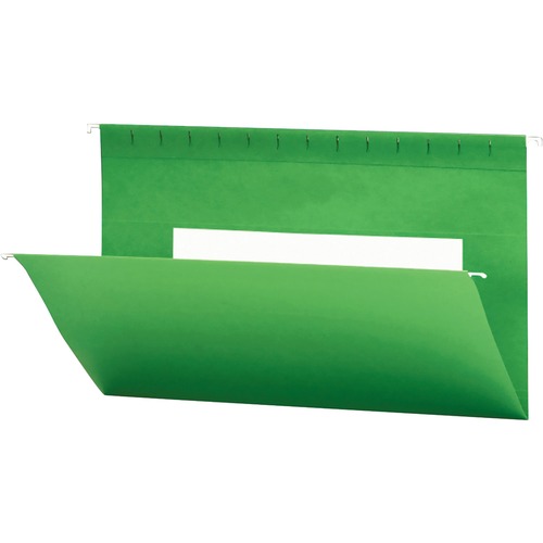 Smead Flex-I-Vision Legal Recycled Hanging Folder - 9 1/2" x 14 5/8" - Paper - Dark Green - 10% Recycled - 25 / Box