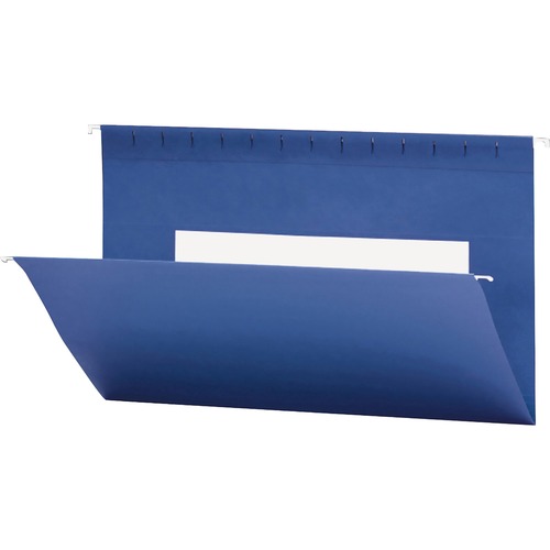 Smead Flex-I-Vision Legal Recycled Hanging Folder - 9 1/2" x 14 5/8" - Paper - Navy - 10% Recycled - 25 / Box