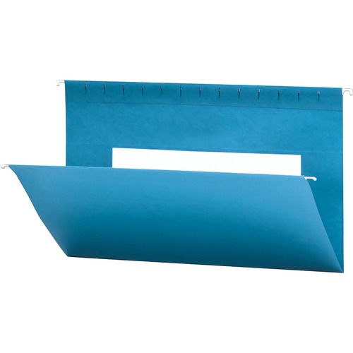 Smead Flex-I-Vision Legal Recycled Hanging Folder - 9 1/2" x 14 5/8" - Paper - Sky Blue - 10% Recycled - 25 / Box