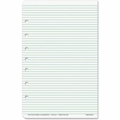 Day-Timer Multipurpose Lined Organizer Pages - 5 1/2" x 8 1/2" Sheet Size - White - 1 / Pack - Organizer Refills - DTM68374