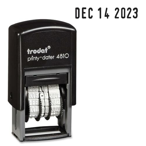 Trodat Printy Pocket Dater Stamp - Date Stamp - Recycled - 1 Each - Pre-Inked Stamps - TRO70685