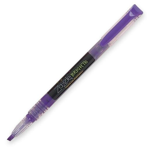 Zebra Pen Zazzle Bright Liquid Ink Highlighters - Chisel Marker Point Style - Violet Water Based Ink - 1 / Box