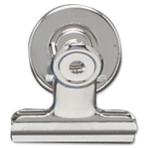 Acco Magnetic Bulldog Clip - 1.50" (38.10 mm) Width - 24 / Box - Silver - Metal