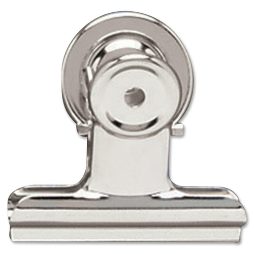 ACCO Magnetic Bulldog Clip - 2" (50.80 mm) Width - 24 / Box - Silver