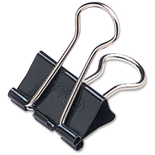 ACCO Small Foldback Binder Clips 1" wide (3/8" capacity) - Small - 1" (25.40 mm) Width - 0.4" Size Capacity - 12 / Box - Steel = ACC72022