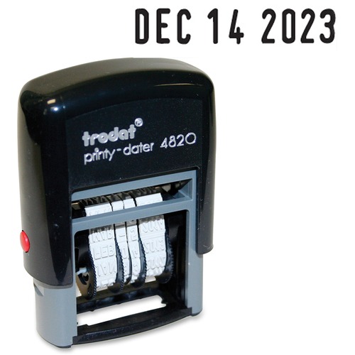 Trodat Printy 4820 Self Inking Dater Stamp - Recycled - 1 Each - Pre-Inked Stamps - TRO74005