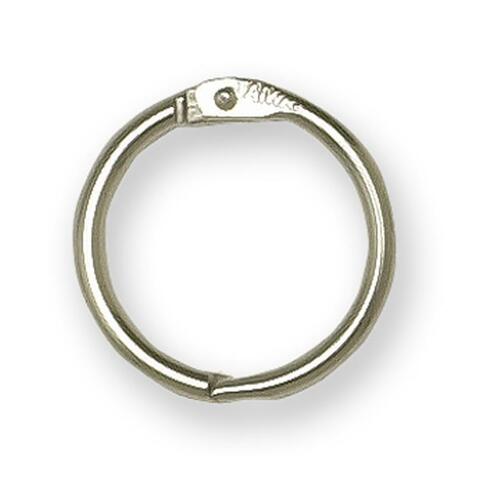 Acme United Loose Leaf Ring - 1" (25.40 mm) Diameter - Round - Nickel Plated - 100 / Box - Book Rings - ACM75101