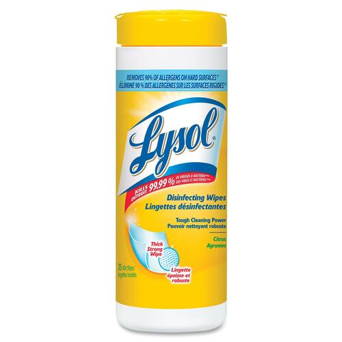 Lysol Disinfectant Wipe - Wipe - Citrus Scent - 35 / Tub - 1 Each