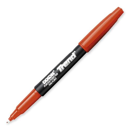 Dixon Trend Porous Point Pen - 1 mm Pen Point Size - Red - Nylon Fiber Tip - 1 Each
