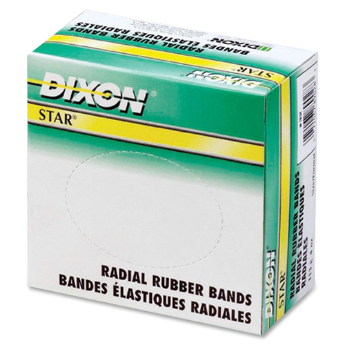 Dixon Star Radial Rubber Band - Size #18 - 1/16"x 3" , 1/4lb (114g) - 1/Box - Latex-free Rubber = DIX89016