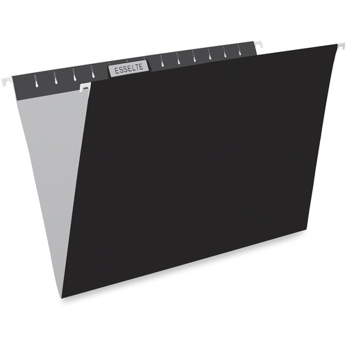 Pendaflex 1/5 Tab Cut Legal Recycled Hanging Folder - 8 1/2" x 14" - Black - 10% Recycled - 25 / Box = PFX91832