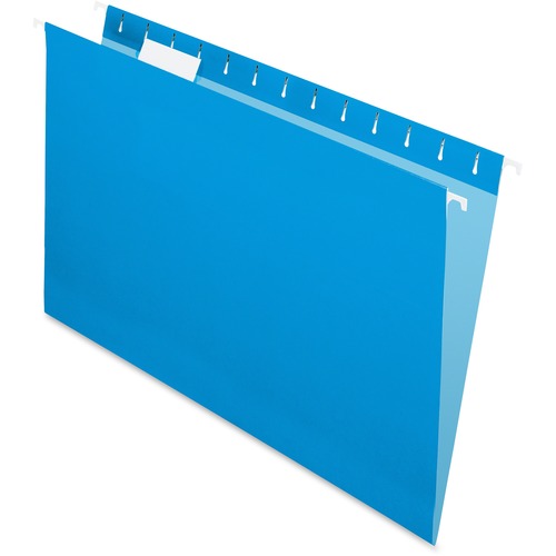 Pendaflex 1/5 Tab Cut Legal Recycled Hanging Folder - 8 1/2" x 14" - Blue - 10% Recycled - 25 / Box = PFX91833