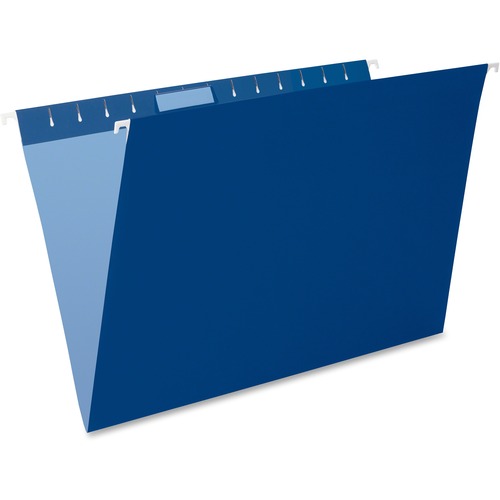 Pendaflex 1/5 Tab Cut Legal Recycled Hanging Folder - 8 1/2" x 14" - Navy - 10% Recycled - 25 / Box = PFX91837