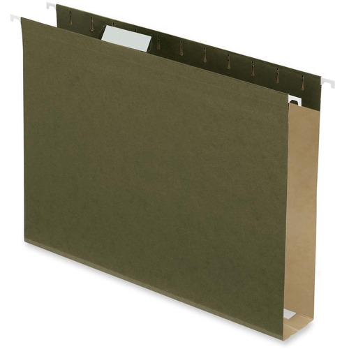 Pendaflex Letter Recycled Hanging Folder - 2" Folder Capacity - 8 1/2" x 11" - Standard Green - 10% Recycled - 25 / Box = PFX04152X2