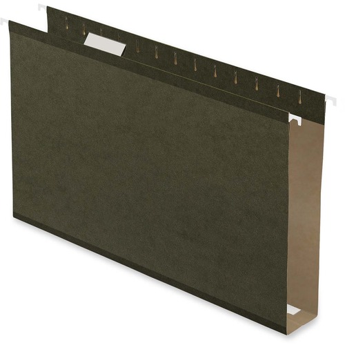 Pendaflex Legal Recycled Hanging Folder - 2" Folder Capacity - 8 1/2" x 14" - Standard Green - 10% Recycled - 25 / Box