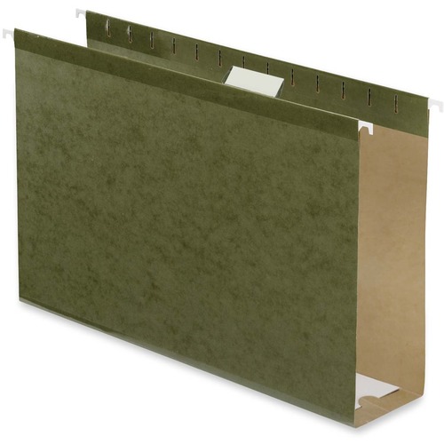 Pendaflex Legal Recycled Hanging Folder - 3" Folder Capacity - 8 1/2" x 14" - Standard Green - 10% Recycled - 25 / Box = PFX04153X3