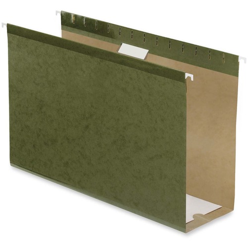 Pendaflex Legal Recycled Hanging Folder - 4" Folder Capacity - 8 1/2" x 14" - Standard Green - 10% Recycled - 25 / Box - Green Hanging Folders - PFX04153X4