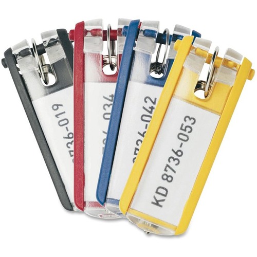 DURABLE Key Clip - Plastic - 6 / Pack - Assorted - Key Tags - DBL195700