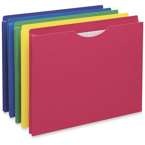 Pendaflex Letter Recycled File Jacket - 1 1/2" Expansion - Assorted - 10% Recycled - 10 / Pack - Color Jackets - PFX3023DCP10