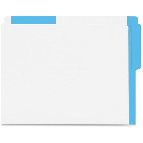 Pendaflex Letter Recycled Top Tab File Folder - 8 1/2" x 11" - End Tab Location - Dark Blue - 10% Recycled - 100 / Box - End Tab Folders - PFX413EDBLU