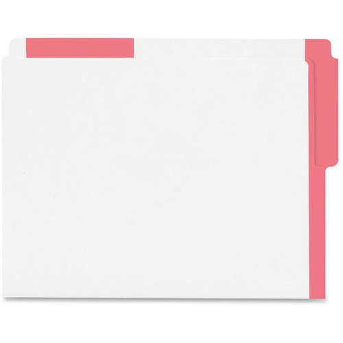 Pendaflex Letter Recycled Top Tab File Folder - 8 1/2" x 11" - Red - 10% Recycled - 100 / Box - End Tab Folders - PFX413ERED
