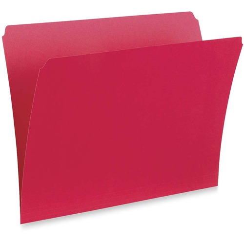 Pendaflex Letter Recycled Top Tab File Folder - 8 1/2" x 11" - Red - 100 / Box