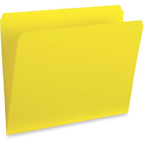 Pendaflex Letter Recycled Top Tab File Folder - 8 1/2" x 11" - Yellow - 100 / Box
