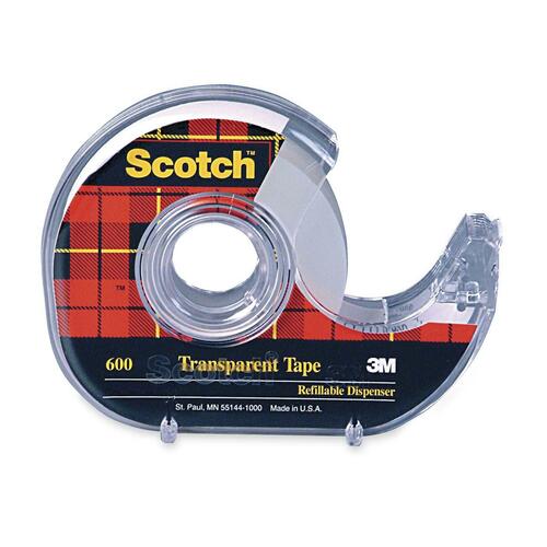 3M Scotch Cellulose Transparent Tape - 36 yd (32.9 m) Length x 0.75" (19 mm) Width - 1" Core - 1 Each - Transparent & Invisible Tapes - MMM60018PP