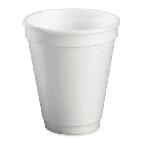 Genpak Drinking Cup - 207.01 mL - 1000 / Carton - White - Foam - Hot Drink, Cold Drink