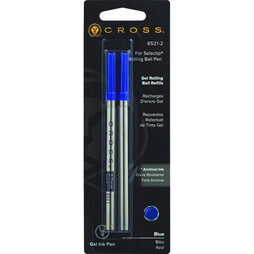 Cross Selectip Rollerball Pen Refill 2/PK - Medium Point - Blue Ink - 2 / Pack