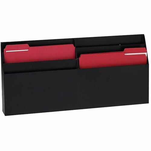 Rubbermaid 6-Pocket Desk/Wall Organizer - 6 Pocket(s) - 3 Tier(s) - 11.5" Height x 26.4" Width x 3.6" DepthDesktop - Black - Plastic - 1 Each