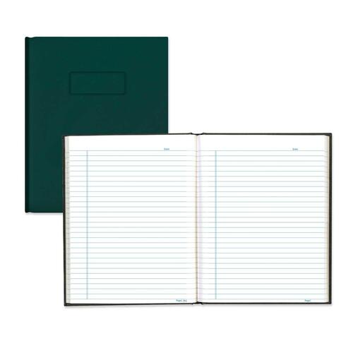 Blueline College Ruled Composition Book - 192 Sheets - Perfect Bound Blue Margin - 9 1/4" x 7 1/4" - White Paper - Green Cover - Hard Cover, Self-adhesive, Index Sheet - Recycled - 1Each - Memo / Subject Notebooks - BLIA984