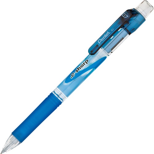 Pentel E-Sharp Mechanical Pencils - #2 Lead - 0.7 mm Lead Diameter - Refillable - Blue Barrel - Mechanical Pencils - PENAZ127C