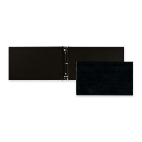 Blueline Check Book Binder - 1" Binder Capacity - 13" x 7 1/4" Sheet Size - 3 x Ring Fastener(s) - Black - 1 Each