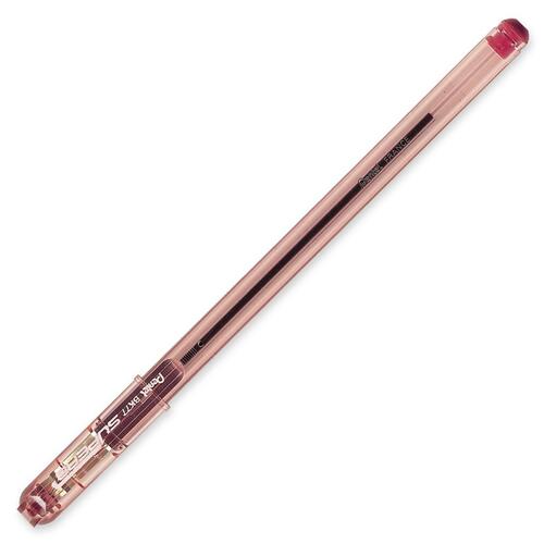 Pentel Superb Ballpoint Pen - Fine Pen Point - 0.7 mm Pen Point Size - Refillable - Red - Transparent Barrel - Metal Tip - 1 Each - Ballpoint Stick Pens - PENBK77B