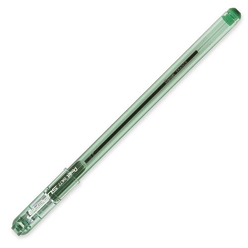 Pentel Superb Ballpoint Pen - Fine Pen Point - 0.7 mm Pen Point Size - Refillable - Green - Transparent Barrel - Metal Tip - 1 Each - Ballpoint Stick Pens - PENBK77D