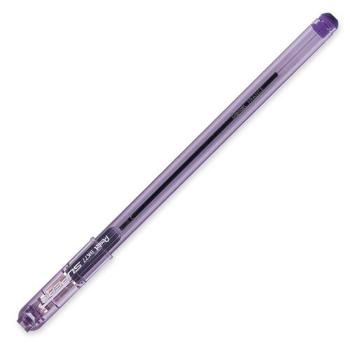 Pentel Superb Ballpoint Pen - Fine Pen Point - 0.3 mm Pen Point Size - Refillable - Violet - Transparent Barrel - Metal Tip - 1 Each