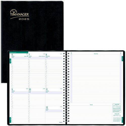 Blueline Timanager 13-Month 5-Day Weekly Planner, 11"x 8-1/2" , English