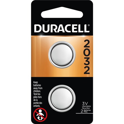 Duracell Coin Cell Lithium 3V Battery - DL2032 - For Multipurpose - 3 V DC - 2 / Pack - Specialty Batteries - DURDL2032B2PK