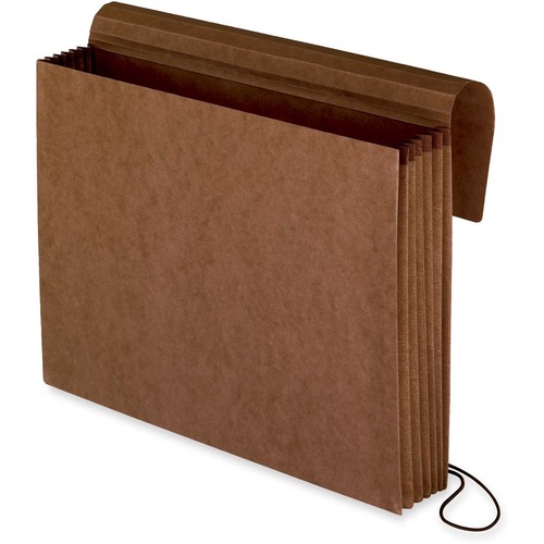 Pendaflex Letter Recycled Expanding File - 8 1/2" x 11" - Red Fiber, Leather - 30% Recycled - 1 Each - Expanding Files - PFXE196B