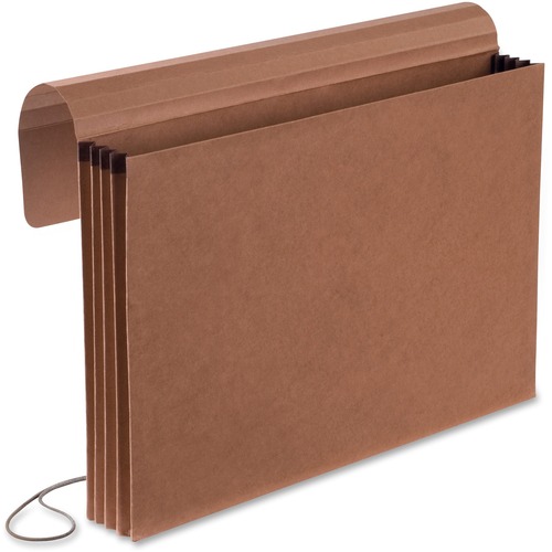 Pendaflex Legal Recycled Expanding File - 8 1/2" x 14" - 3 1/2" Expansion - Red Fiber, Leather - 30% Recycled - 1 Each - Expanding Files - PFXE224B