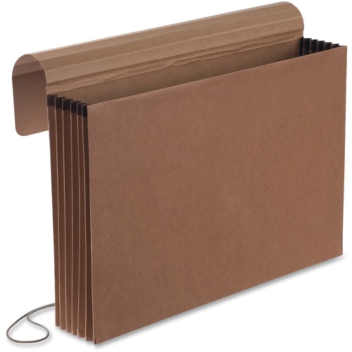 Pendaflex Legal Recycled Expanding File - 8 1/2" x 14" - 5 1/4" Expansion - Red Fiber, Leather - 30% Recycled - 1 Each - Expanding Files - PFXE226B