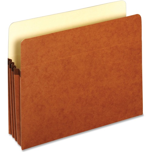 Pendaflex Letter Recycled File Pocket - 8 1/2" x 11" - 3 1/2" Expansion - Top Tab Location - Redrope - 10% Recycled - 1 Each = PFXECDB1524E