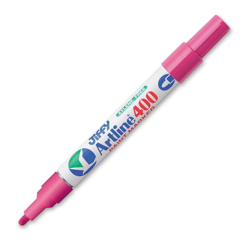 Jiffco Artline Medium Paint Marker - Medium Marker Point - 2.3 mm Marker Point Size - Pink - 1 Each - Art Markers - JIFEK4000